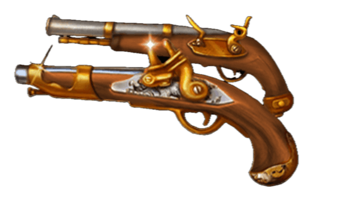 Crossed pistols symbol